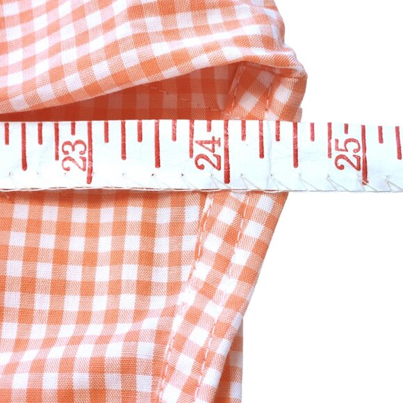 J. Crew Button Down Long Sleeved Shirt Soft Coral & White Check Size Slim XL - Picture 9 of 15